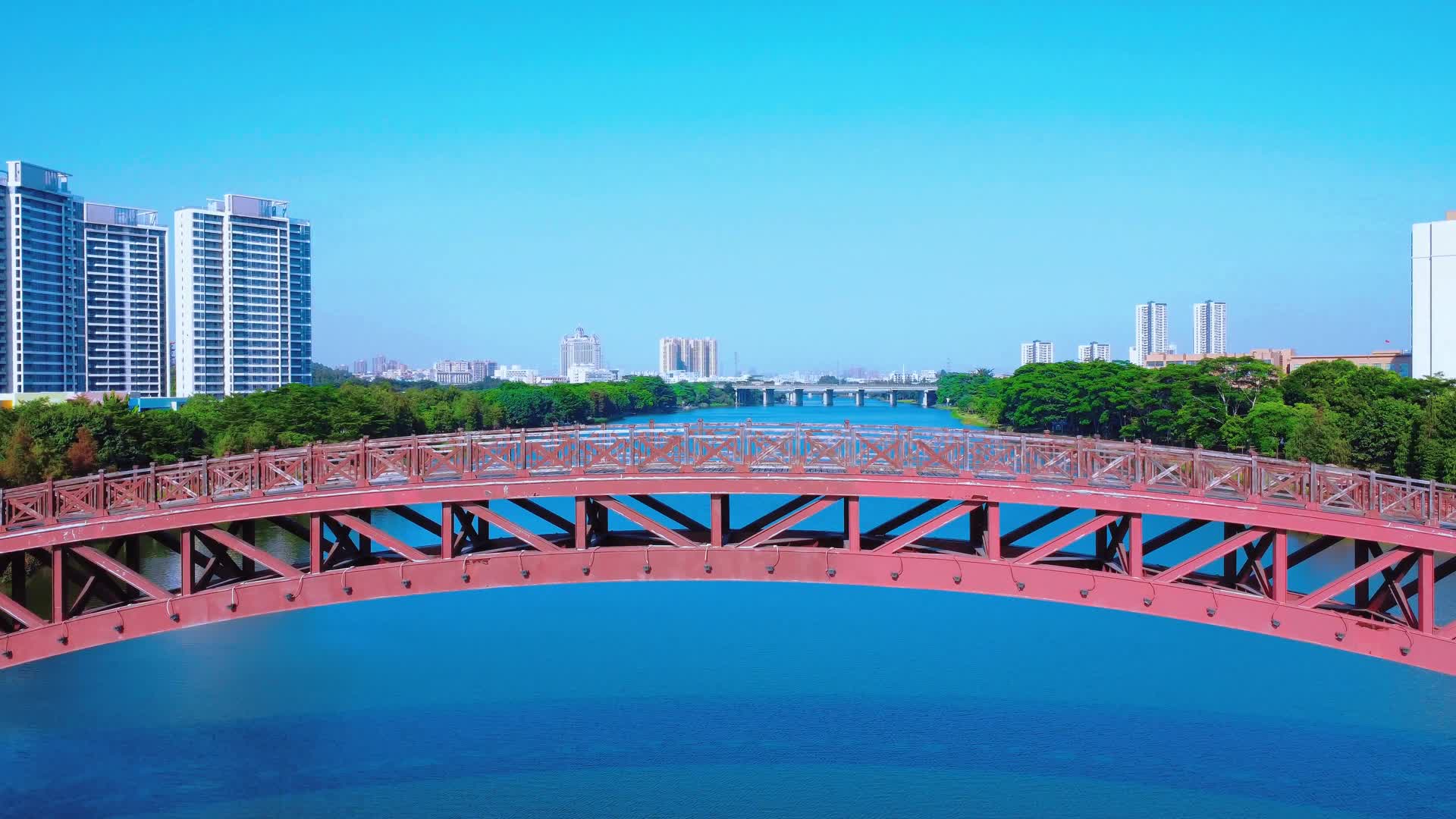 4K航拍沙田拱桥视频的预览图