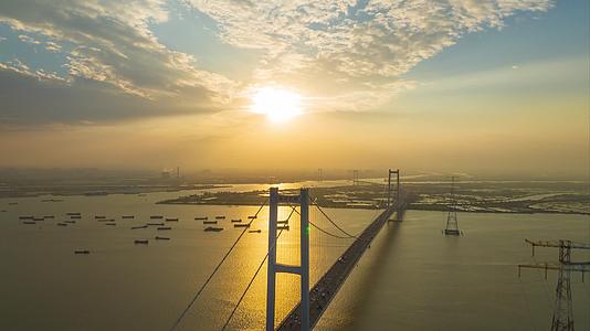 广东南沙大桥航拍延时视频的预览图