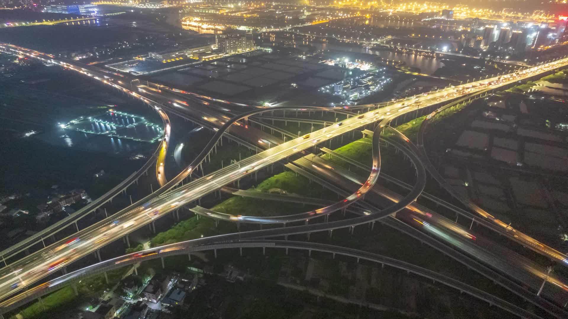 南沙大桥航拍延时广龙高速高架桥视频的预览图