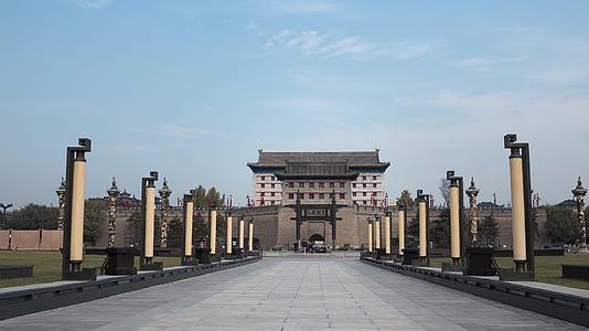著名旅游景点延时西安城墙视频的预览图