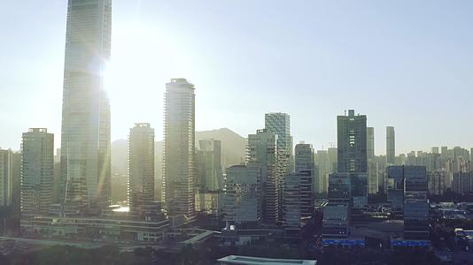 夕阳下深圳的城市光景视频的预览图