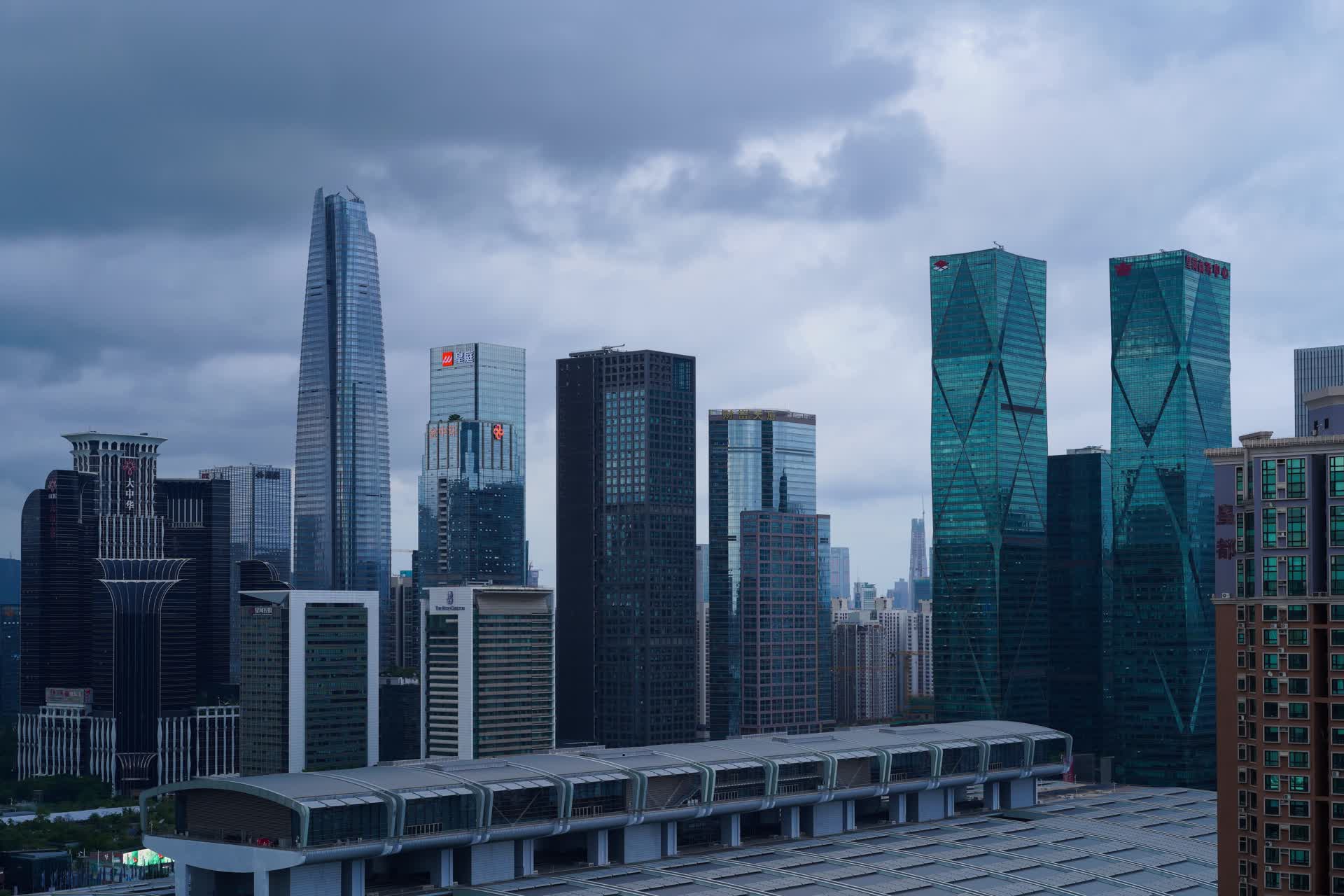 深圳福田CBD城市风光延时视频的预览图