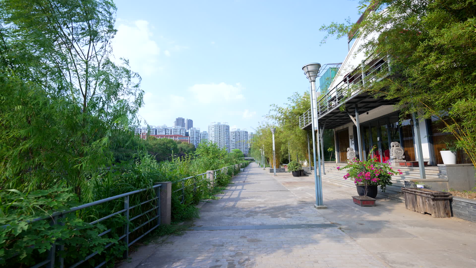 武汉洪山区巡司河风情公园风景视频的预览图