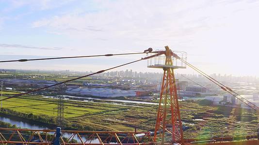 城市建设中国基建塔吊建筑视频视频的预览图