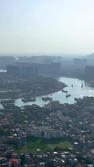 高清竖屏航拍桂平城市日照风光视频的预览图