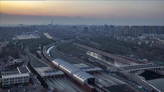 北京城市风光4K延时视频视频的预览图