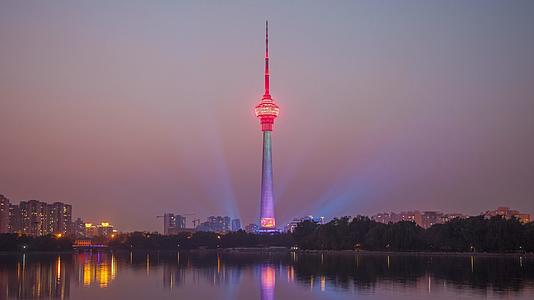 北京中央电视塔灯光秀视频的预览图