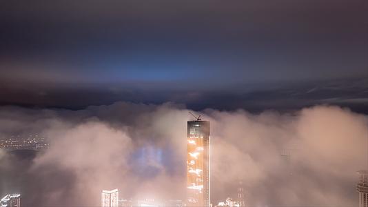 平流雾下的厦门夜景延时视频的预览图