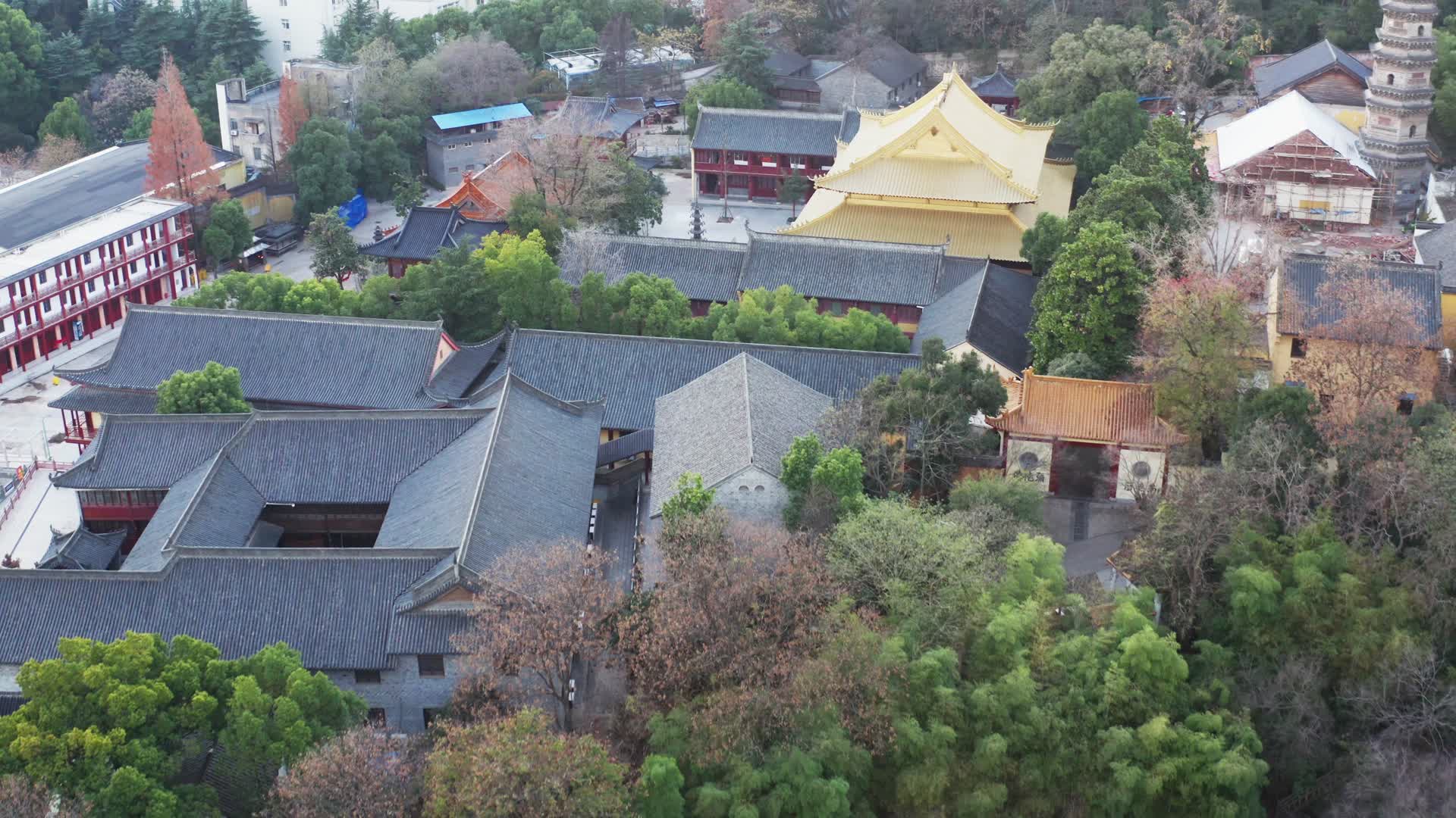 安徽芜湖广济寺风光视频的预览图