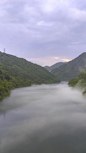 高清竖屏延时航拍湖南小东江最美风景视频的预览图
