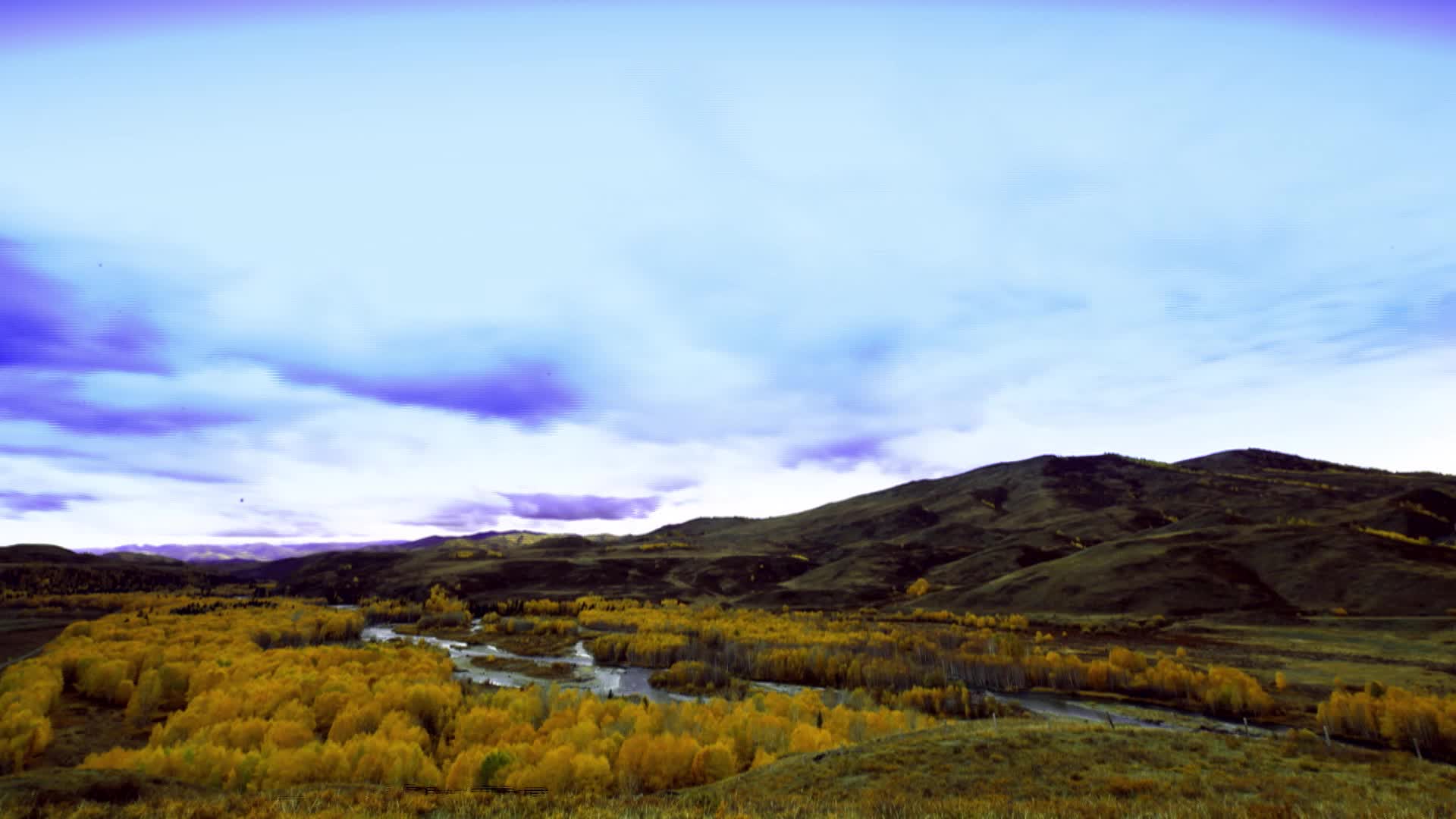额尔吉斯河河边优美风景视频的预览图