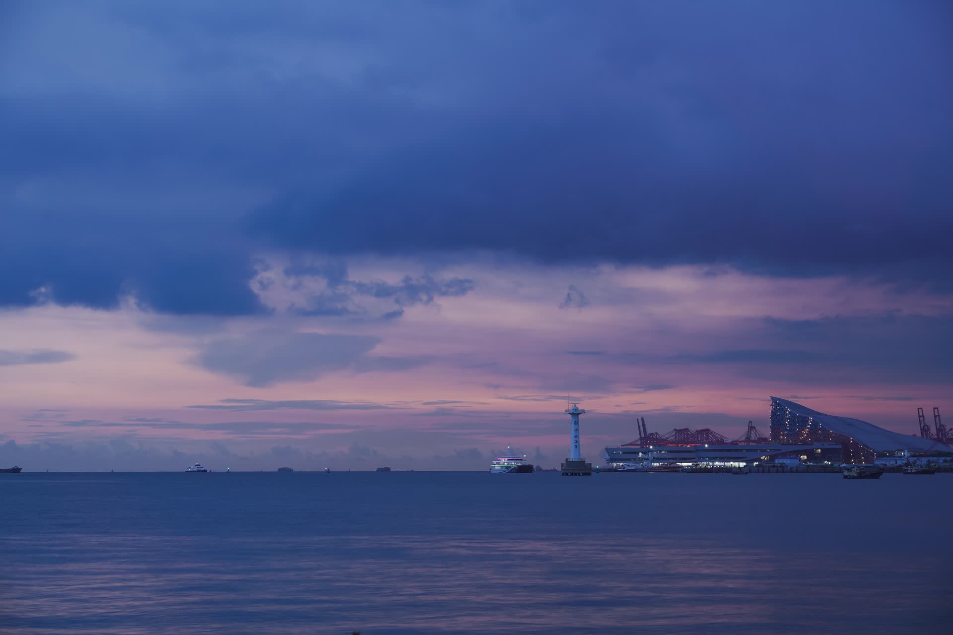 蛇口太子港海景延时视频的预览图