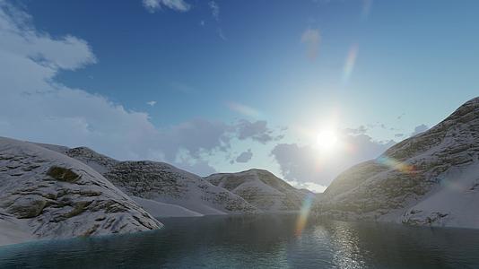 湖面雪景视频的预览图