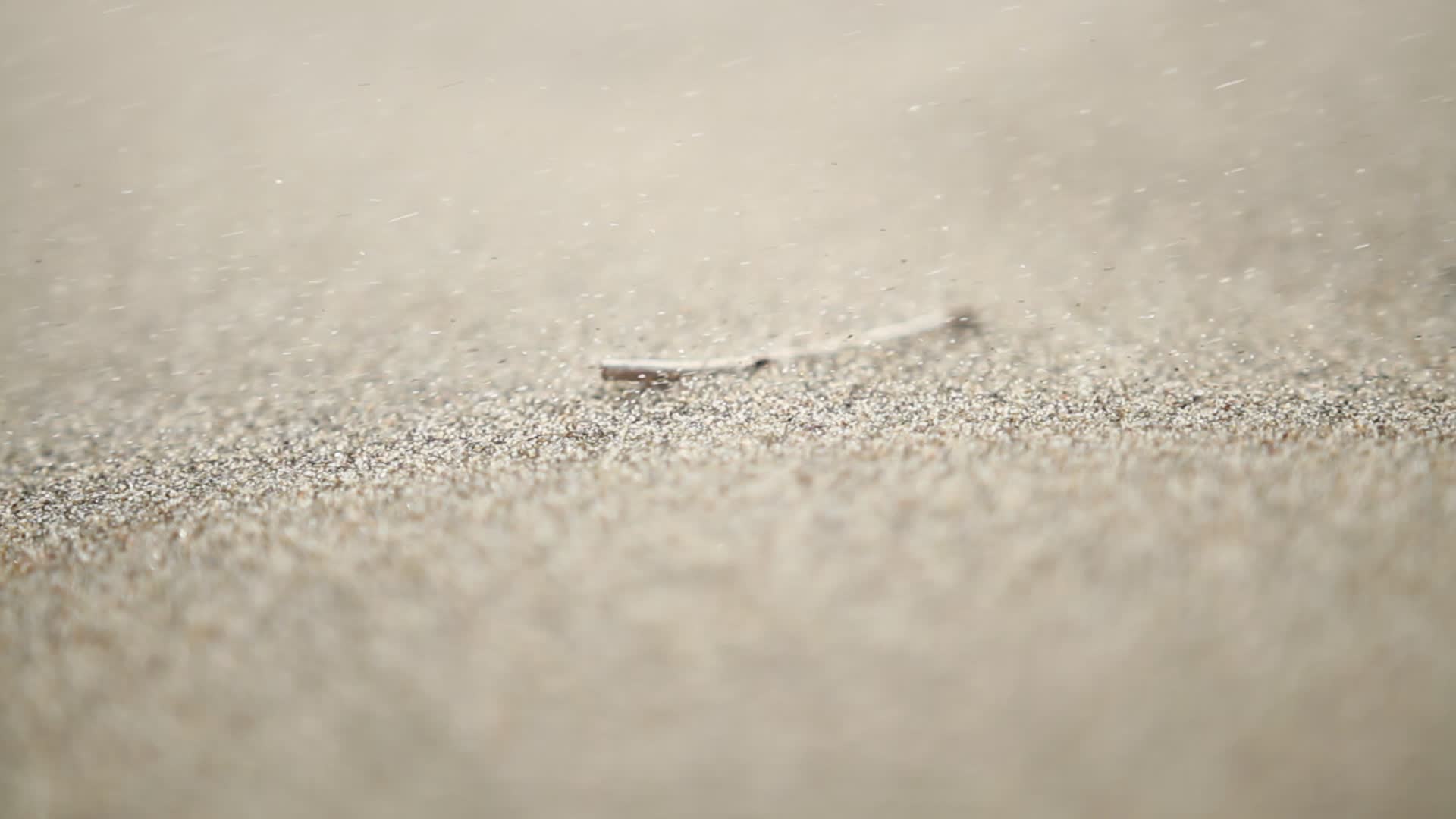 新疆沙漠沙丘特写大风飞沙沙粒沙子风沙实景拍摄视频的预览图