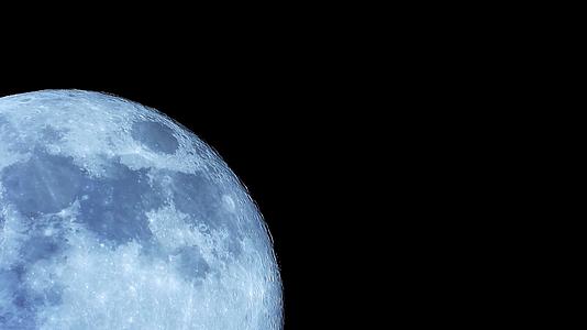 月亮月球月坑唯美特写延时视频的预览图