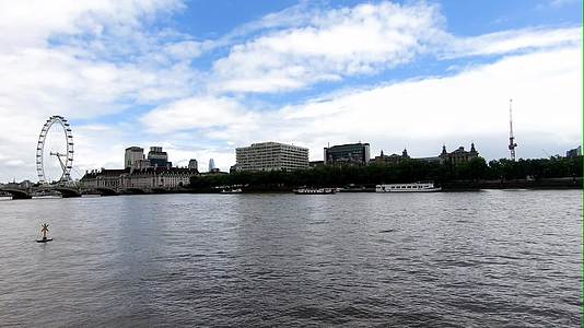 伦敦地标建筑泰晤士河伦敦眼视频的预览图