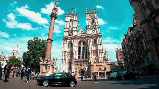伦敦威斯敏斯特教堂以及游人实拍视频的预览图