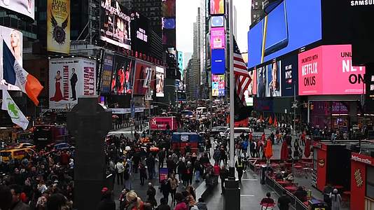 纽约时代广场人群视频视频的预览图