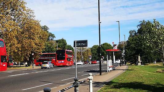 伦敦市中心街道行人交通双层巴士车流实拍视频的预览图