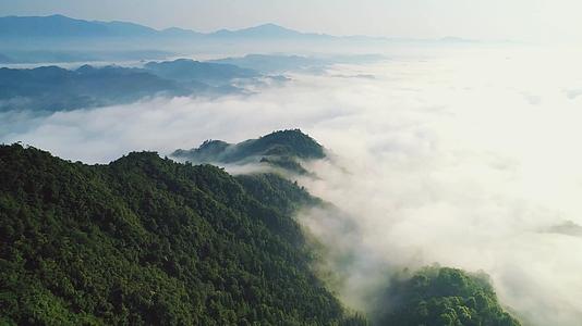 浙江丘陵山区云海风景航拍视频的预览图
