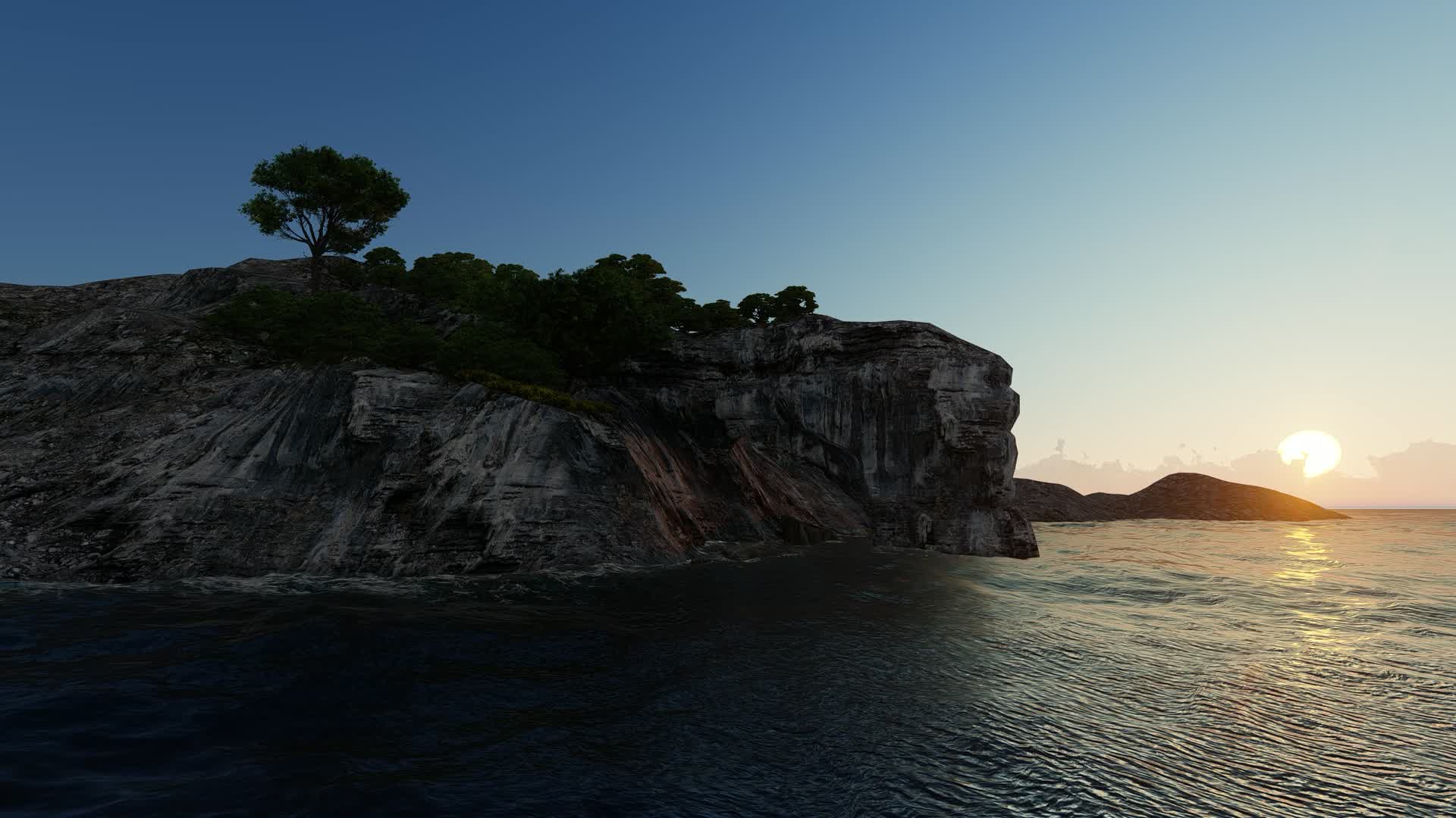 悬崖边上的日落视频的预览图