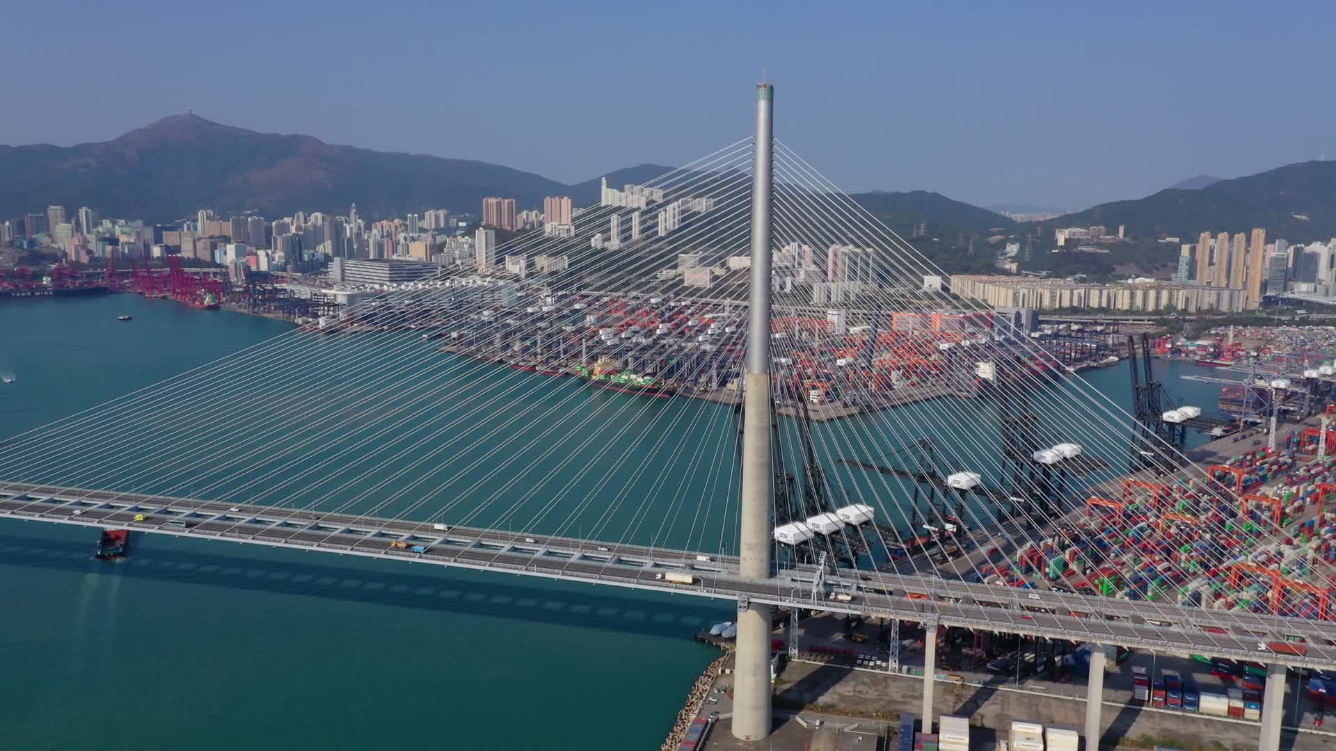 香港航拍汀九大桥视频的预览图
