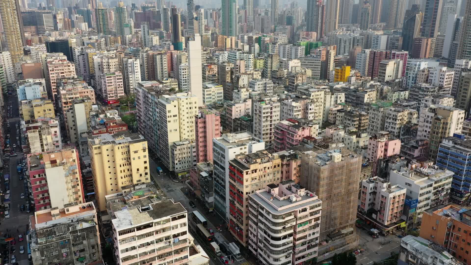 香港城市景观建设航拍造型景观经济发展视频的预览图