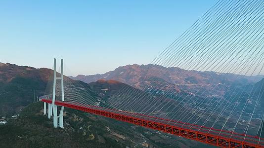 4K航拍贵州北盘江特大桥视频的预览图