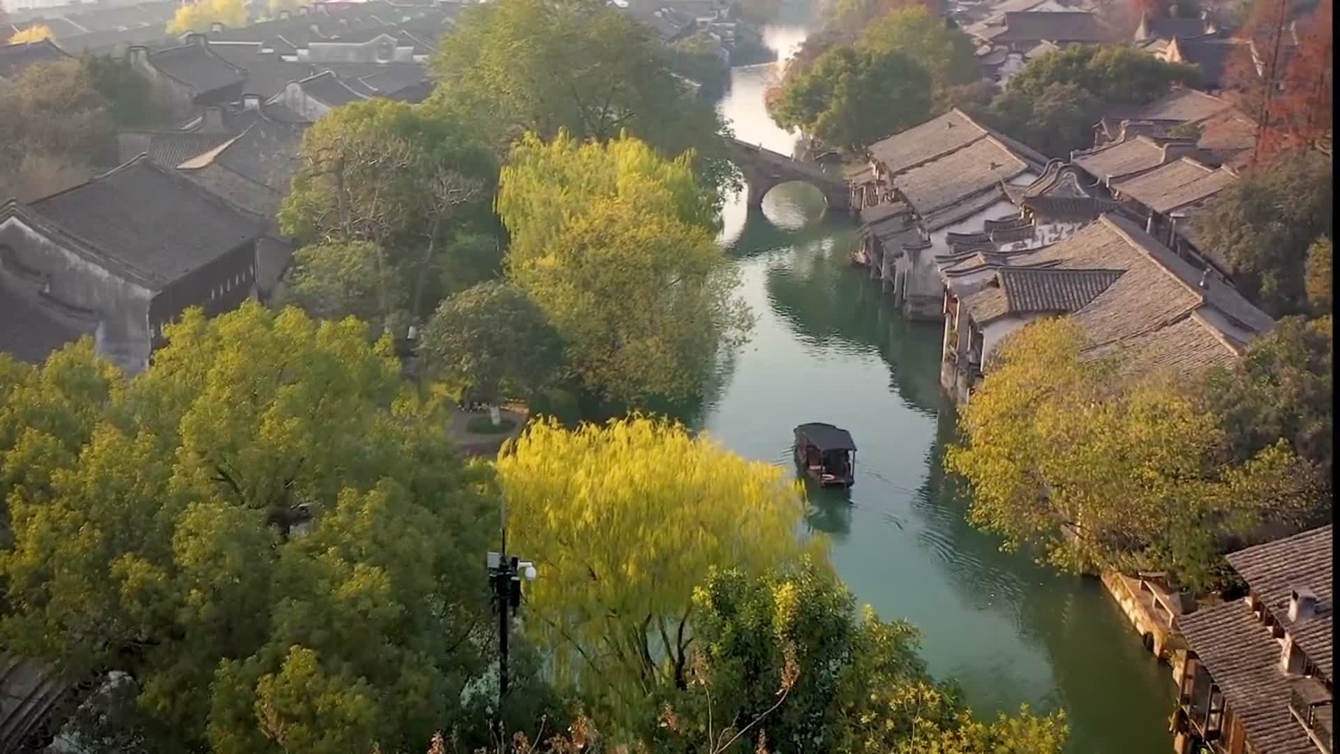 合集千年古镇乌镇秋季风光视频的预览图