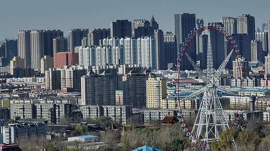 航拍东北城市哈尔滨风光视频的预览图