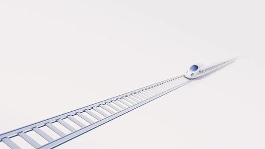 轨道列车交通运输概念3D渲染视频的预览图