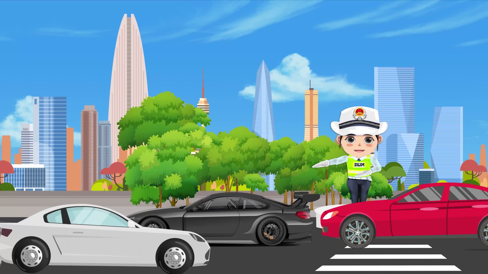 人物角色交通安全MG动画AE模板视频的预览图