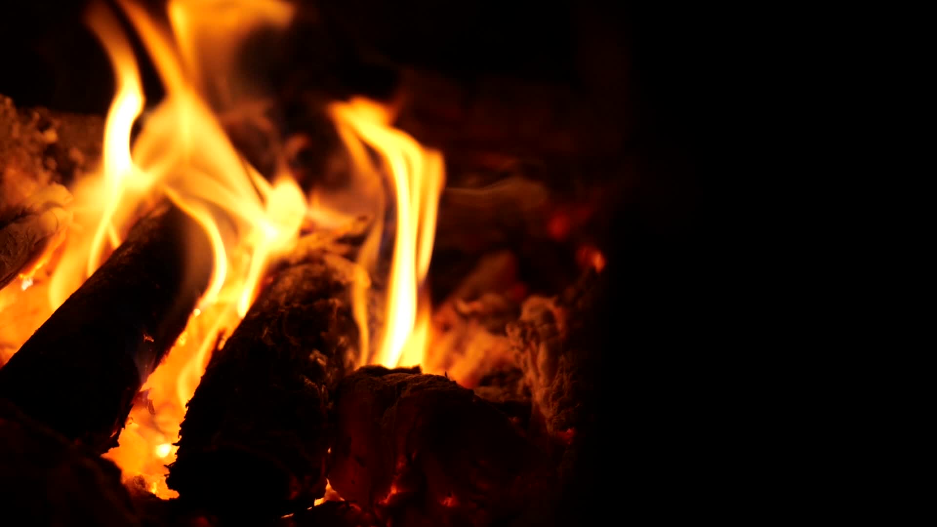 木柴火堆篝火壁炉视频的预览图