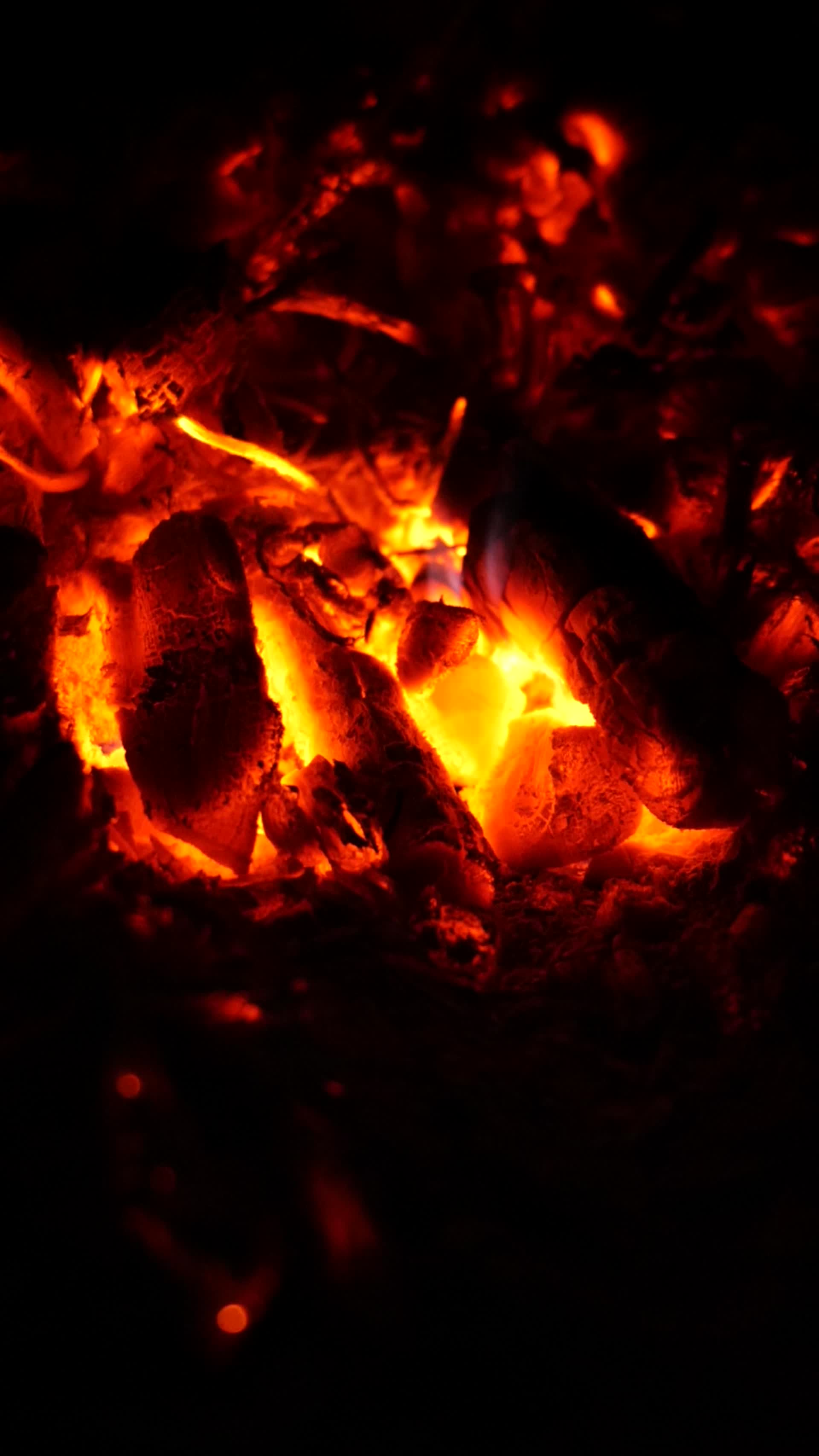 木柴火堆篝火壁炉视频的预览图