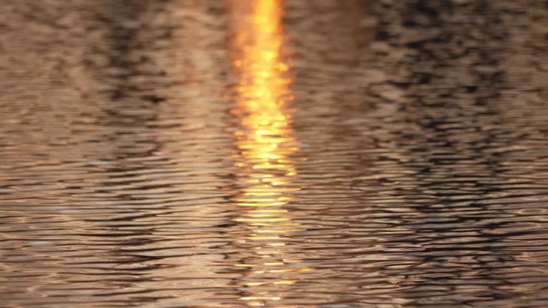 傍晚夕阳湖光倒影波光粼粼视频的预览图