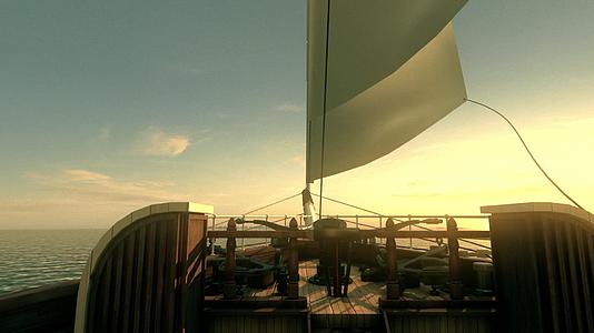 海上丝绸之路帆船航海扬帆起航视频视频的预览图