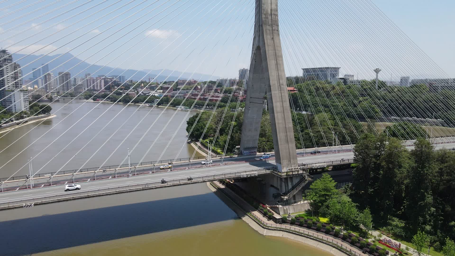 福建福州三县洲大桥航拍视频的预览图