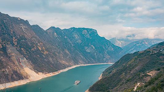 8K震撼长江三峡巫峡航运壮美风光延时视频的预览图