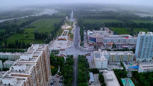 新疆若羌县城风貌视频的预览图