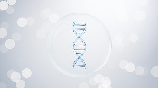 DNA与白色背景3D渲染视频的预览图