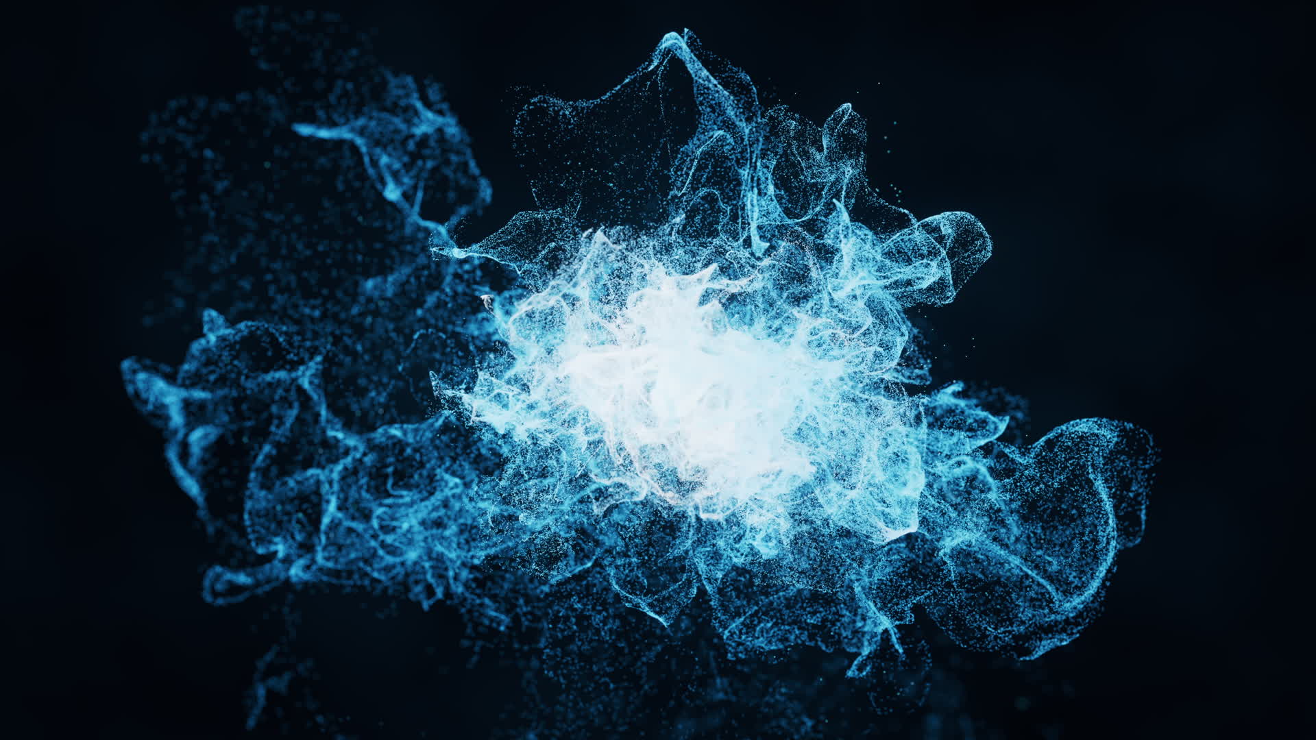 抽象舞动的粒子3D渲染视频的预览图