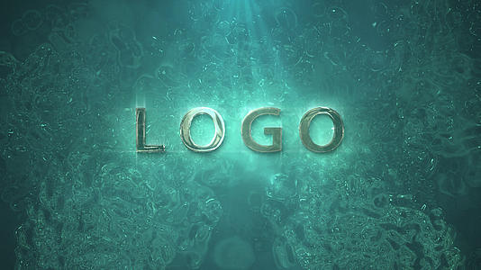 水泡流光背景LOGO演绎视频的预览图