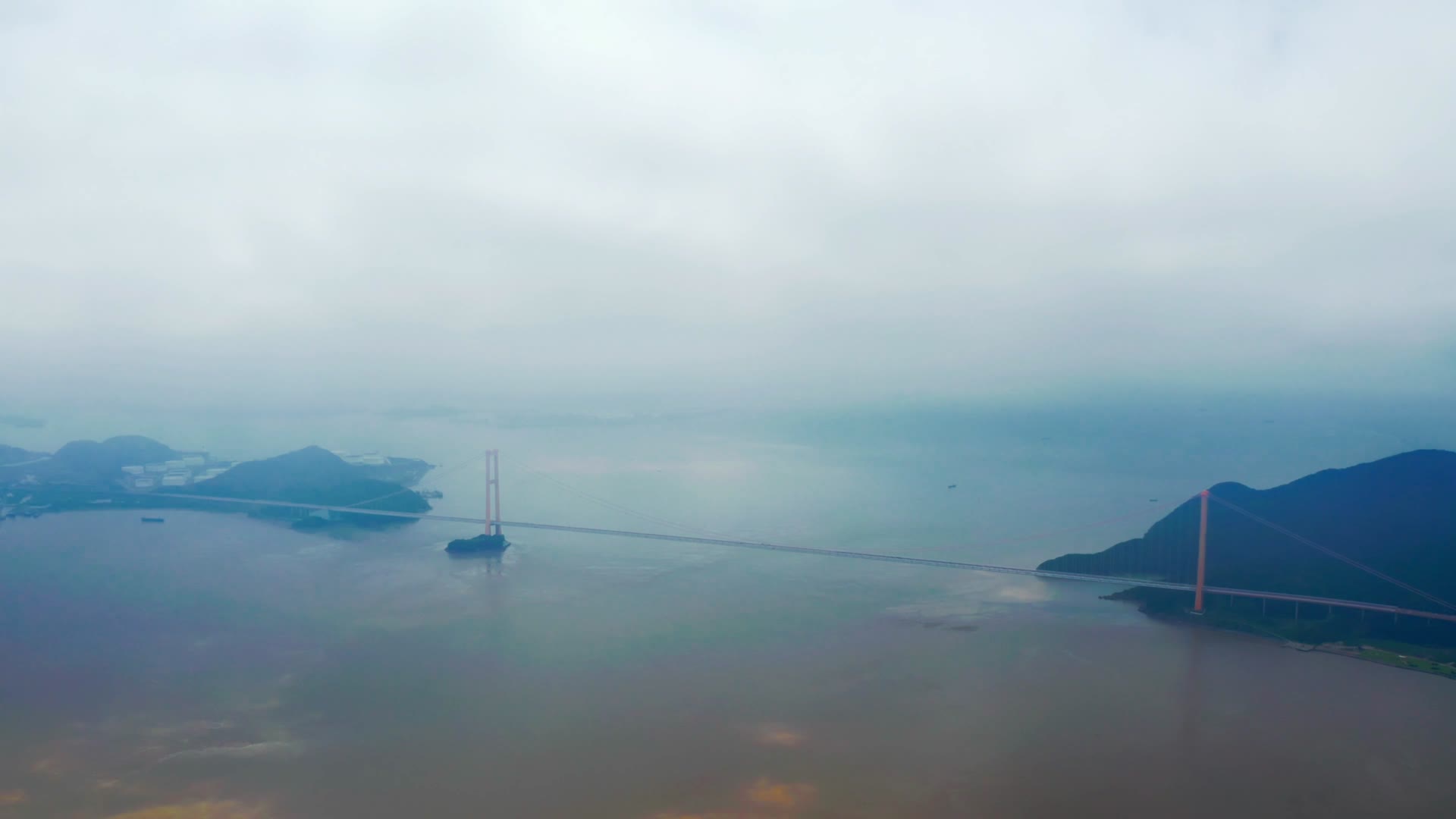 浙江舟山西堠门大桥4K航拍视频的预览图