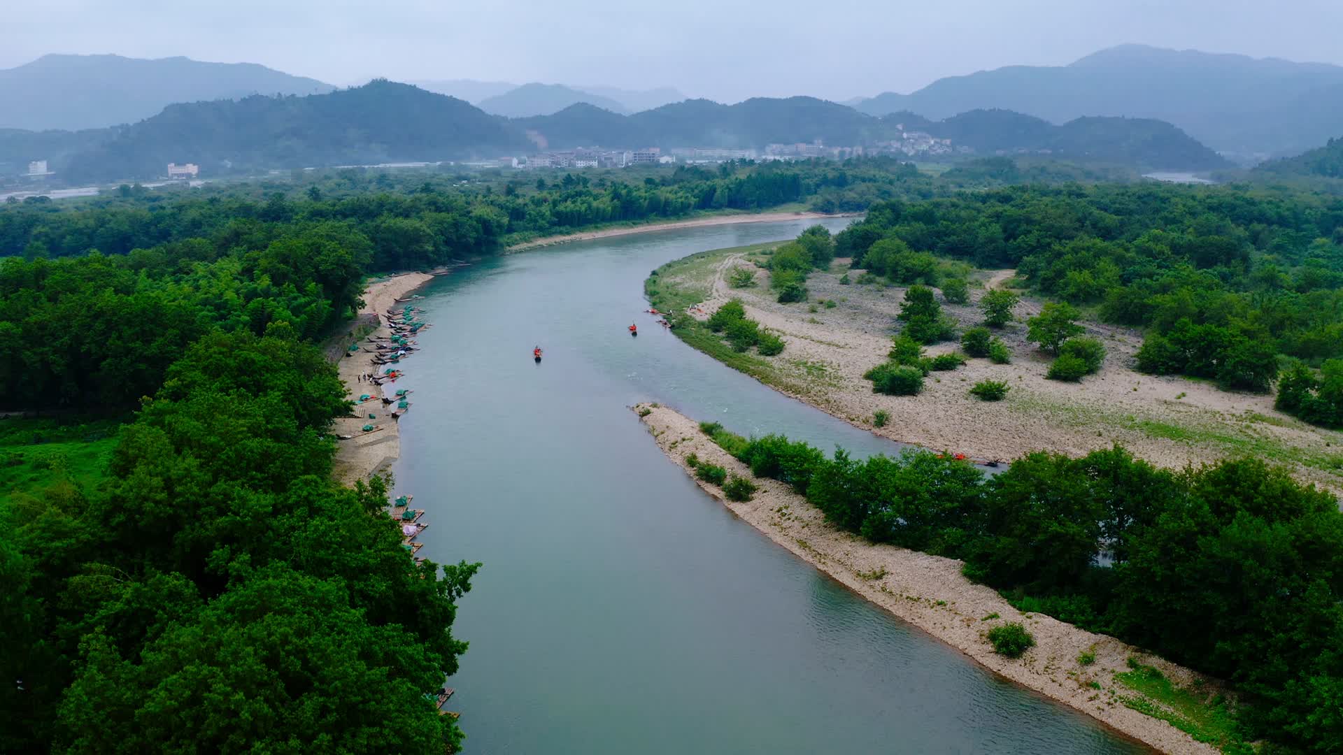浙江台州仙居楠溪江景区4K航拍视频的预览图