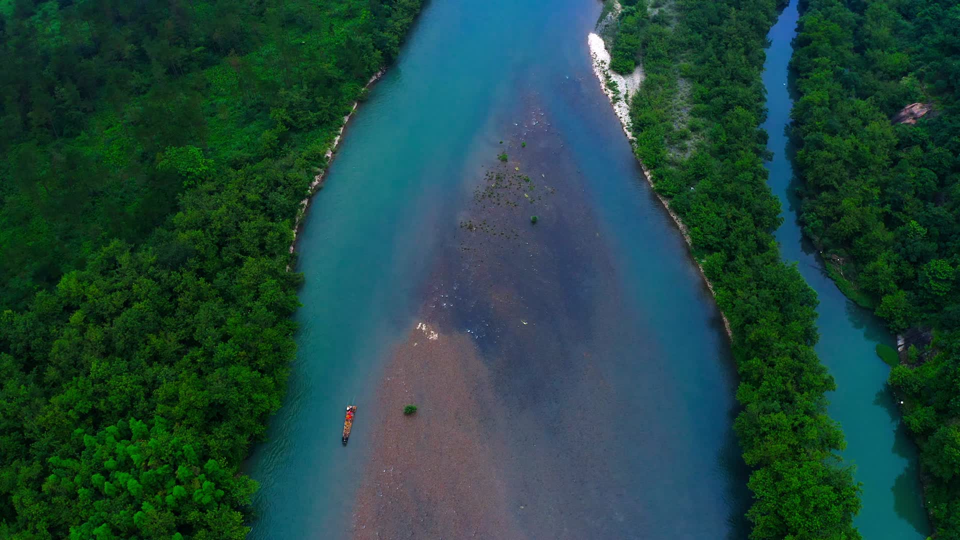蜿蜒曲折的楠溪江视频的预览图
