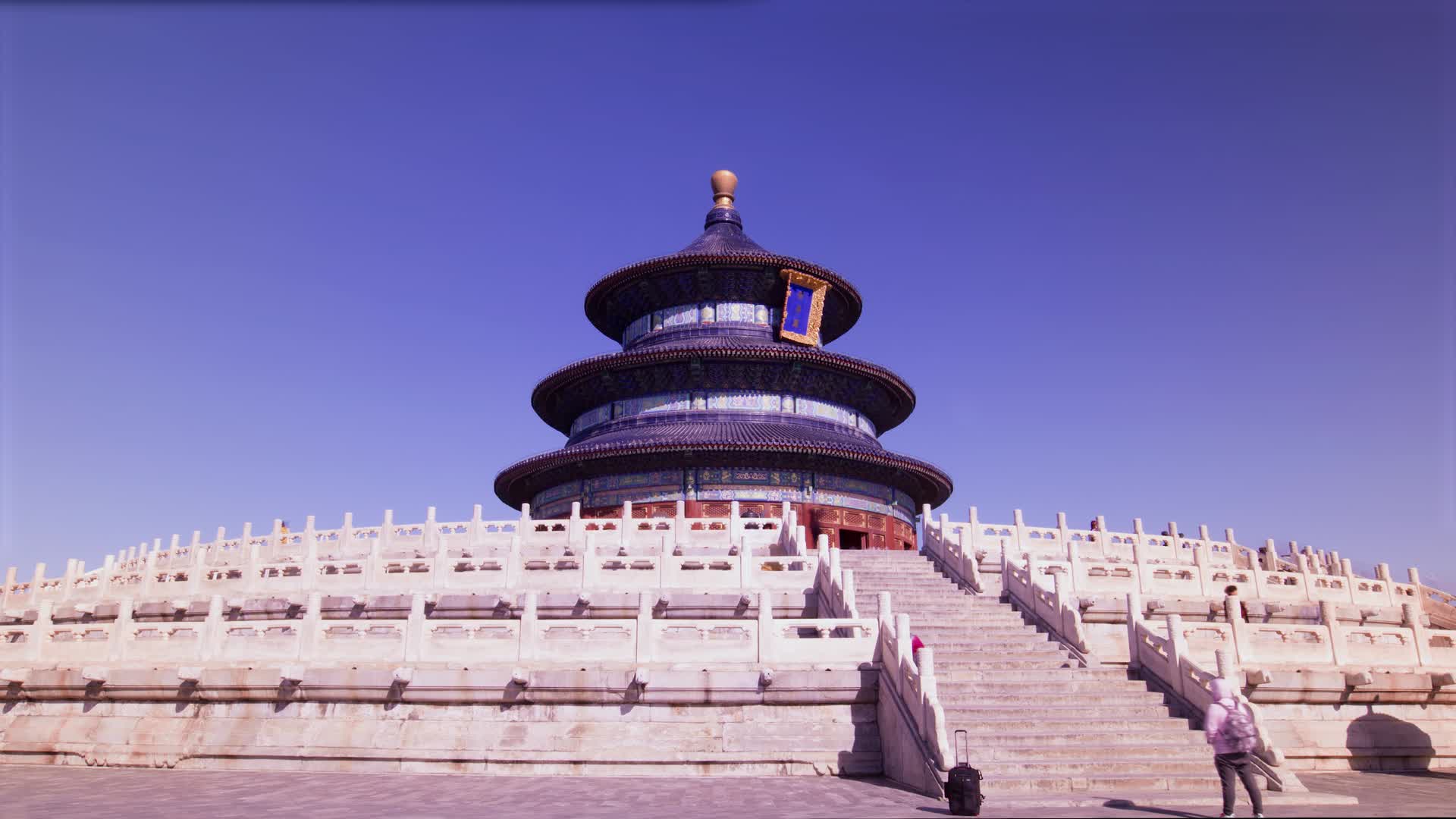 北京天坛公园祈年殿历史建筑古建筑人文视频的预览图