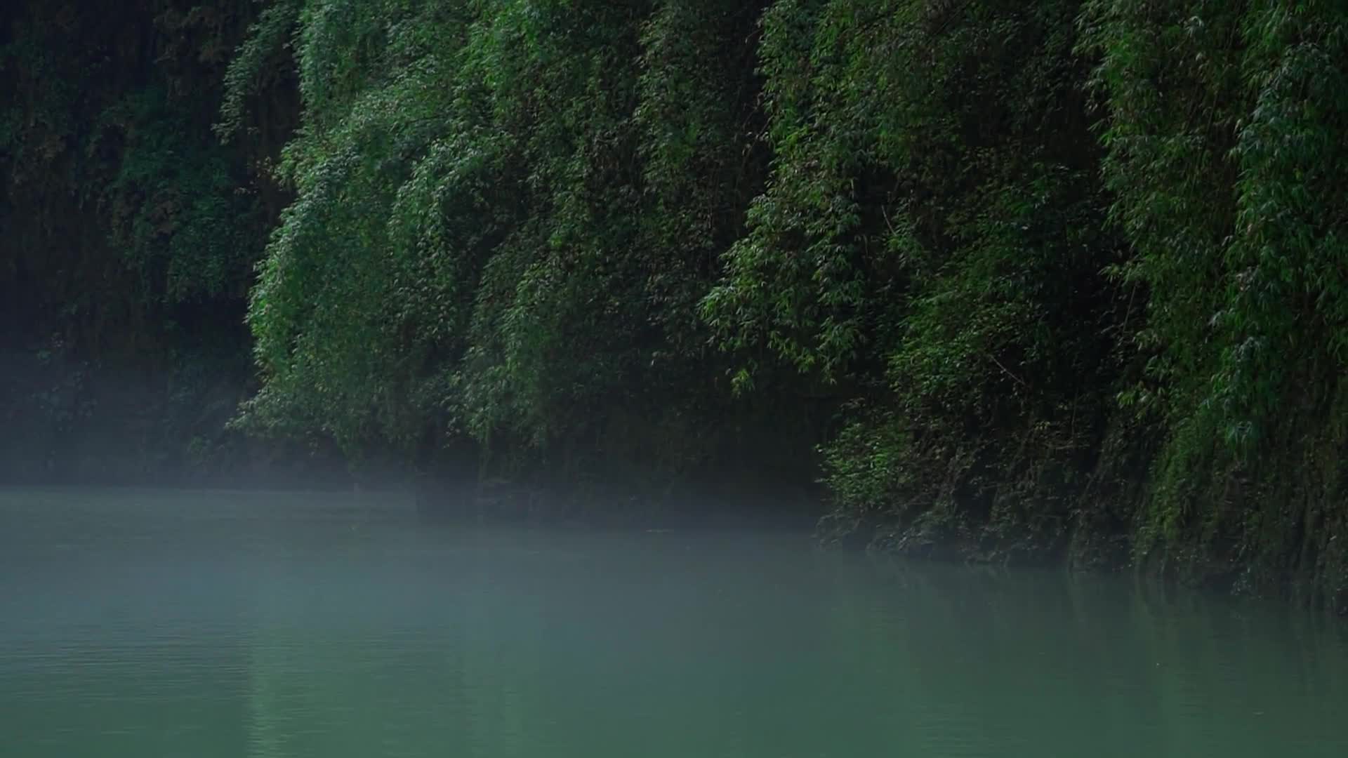 雾气蒸腾的河流视频的预览图