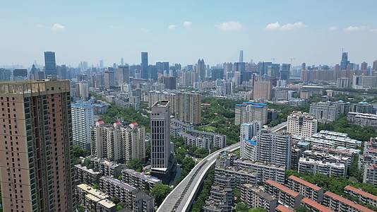 航拍湖北武汉武昌区城市建设视频的预览图