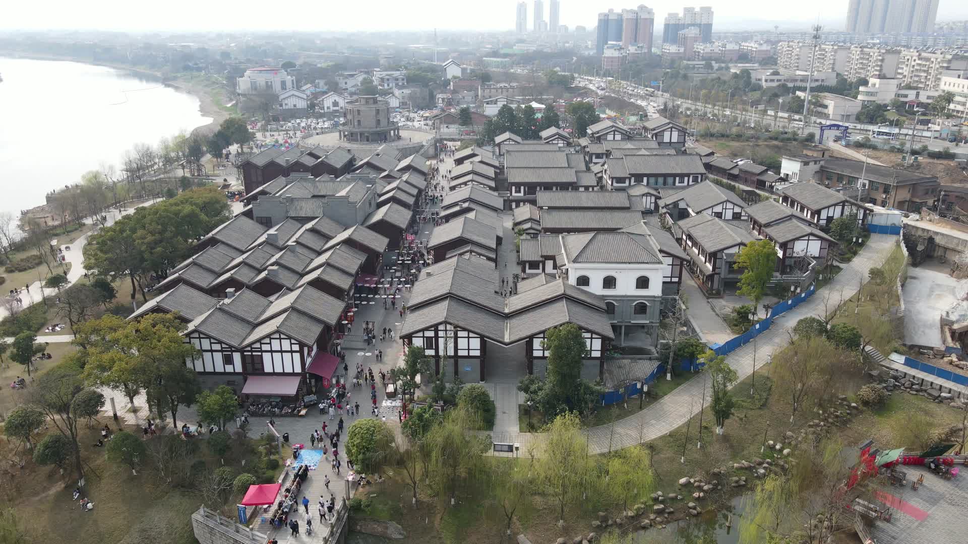 湖南湘潭窑湾历史文化景区航拍视频的预览图