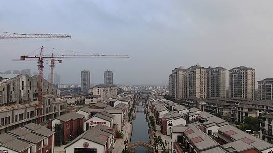 航拍浙江绍兴城市建筑地标视频的预览图